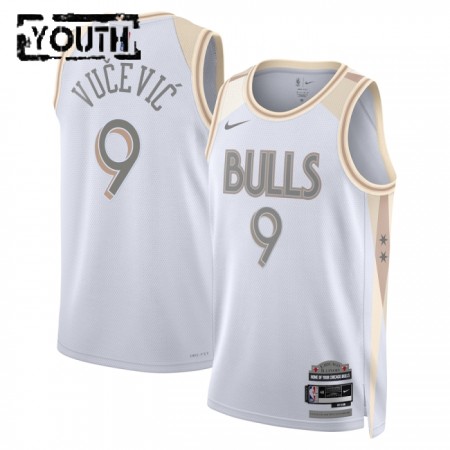 NBA Børn Trøje Chicago Bulls Nikola Vucevic 2024-25 Nike City Edition Hvid Swingman
